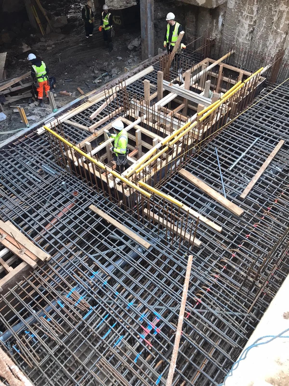 Concrete operations on site