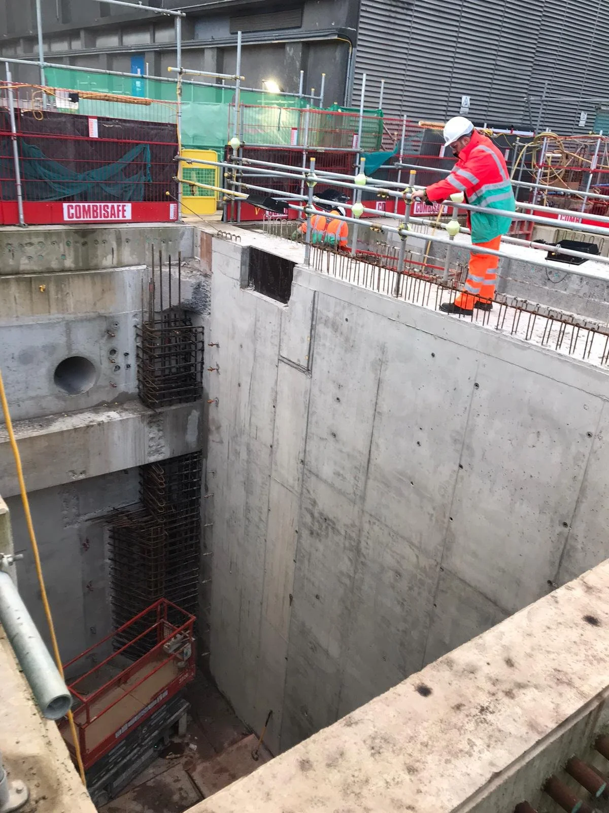 Reinforcement works at Hammersmith