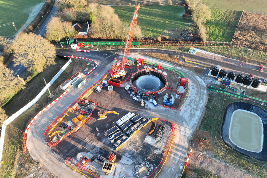 HS2 vent shaft under construction