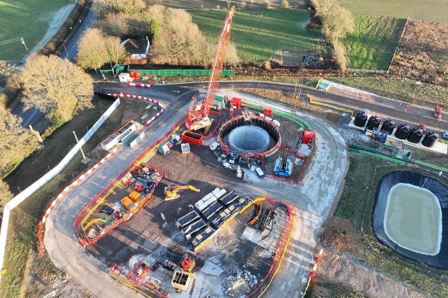 HS2 vent shaft under construction